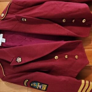 The Limited Burgundy Military Style Jacket